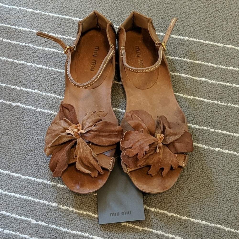 ❤Miu Miu botanical flower sandal❤